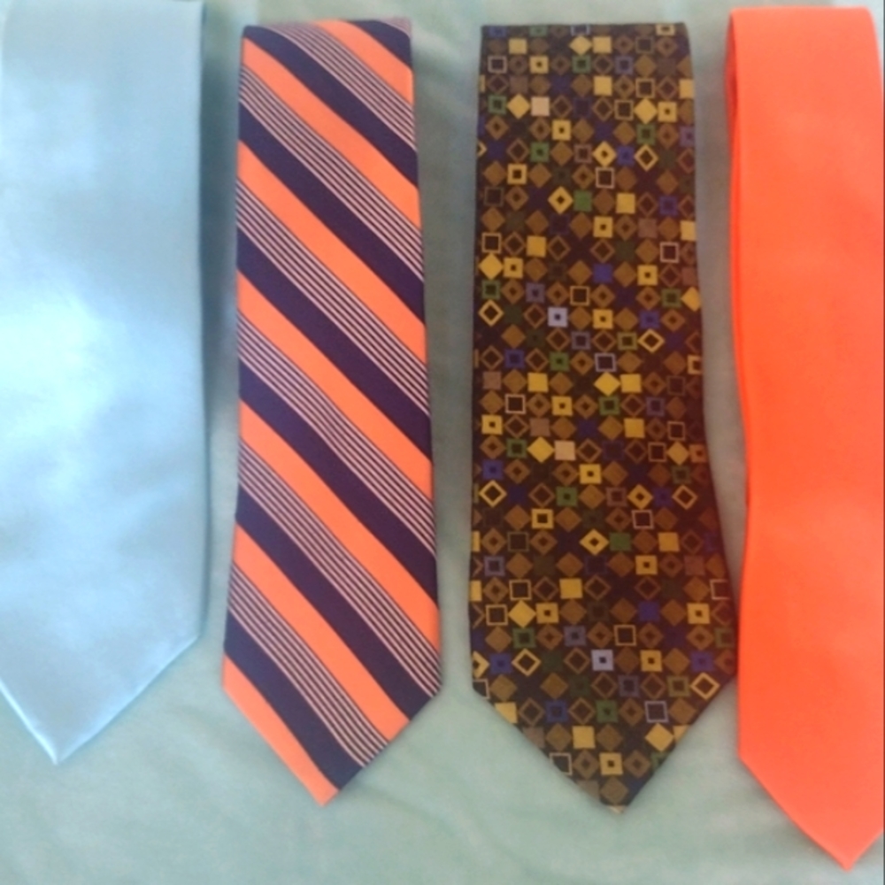 Blue Orange Green Tie Bundle